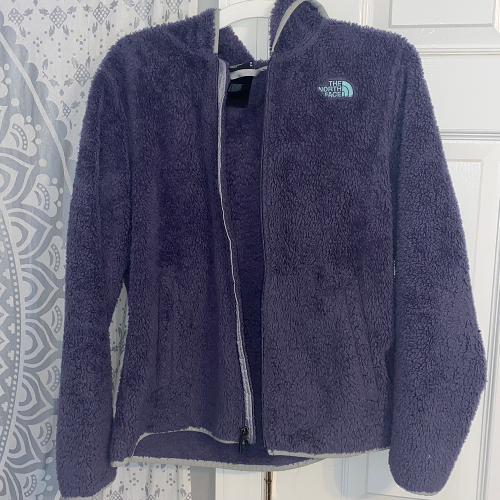fuzzy north face jacket